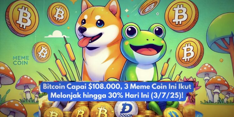 3 Meme Coin Naik Tajam Hari Ini, Cuan hingga 80%!
