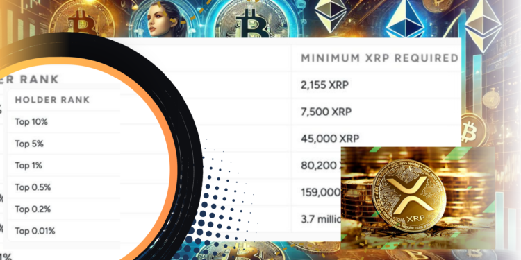 Jumlah XRP untuk Masuk 1% Pemilik Teratas Makin Turun