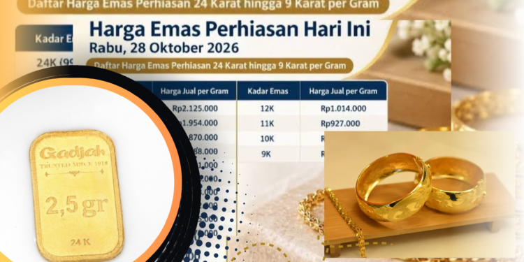 Harga Emas Perhiasan Hari Ini 28 Oktober 2026